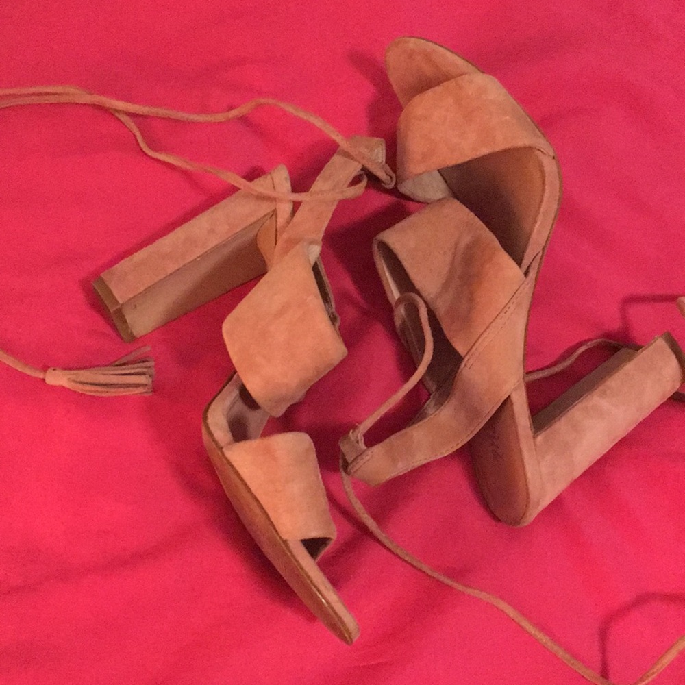 Madewell Rose Open Toe Chunky Heels